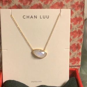 Chan Luu Moonstone 16”-18”  necklace. 18k yellow gold-plated sterling silver.